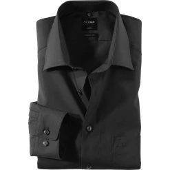 Olymp Kauluspaita, Erikoispitkällä Hihalla, 0300 69 68 Musta