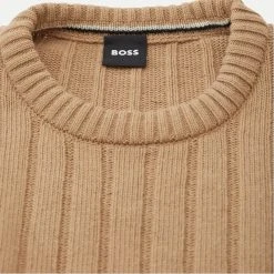 Hugo Boss Miesten Neule, LAARON Beige -Makia kauppa 178955 camel 03 t20220815081044