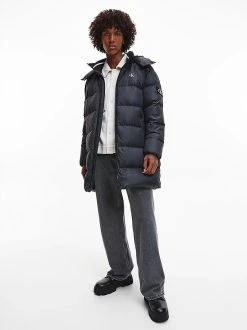 Calvin Klein Jeans Miesten Untuvatakki K ESS LONG HOODED DOWN JACKET Musta -Makia kauppa 418 j30j322559beh 99 3