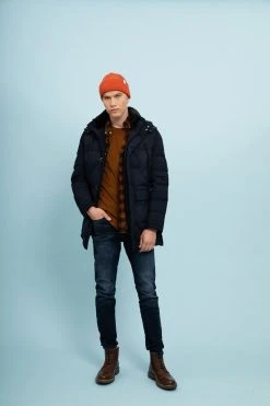 Daniel Hechter Miesten Parkatakki HIGH TECH DOWN PARKA Tummansininen -Makia kauppa 497 50114 112209 39