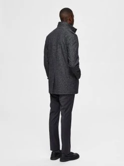 Selected Miesten Villakangastakki NOAH WOOL Harmaa Kuosi -Makia kauppa 884 16081429 92 12