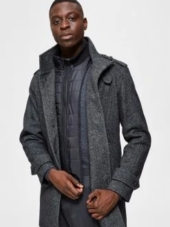 Selected Miesten Villakangastakki NOAH WOOL Harmaa Kuosi -Makia kauppa 884 16081429 92 17