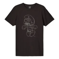 Billebeino Miesten Lyhythihainen T-Paita ANGRY SMURF T-SHIRT Musta