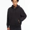 Calvin Klein Jeans Huppari, EMBRO LOGO NECK INTERLOCK HOODIE Musta