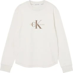 Calvin Klein Jeans Miesten Collegepaita Archival Monologo Valkoinen