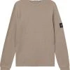 Calvin Klein Jeans Miesten Collegepaita Monogram Badge Waffle Beige