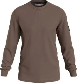 Calvin Klein Jeans Miesten Collegepaita Monogram Badge Waffle Keskiruskea