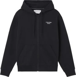 Calvin Klein Jeans Miesten Huppari STACKED LOGO ZIP TROUGH Musta