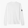 Calvin Klein Jeans Miesten Paita Monogram Badge Waffle LS Tee Valkoinen