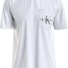 Calvin Klein Jeans Miesten T-Paita Monogram Logo Valkoinen