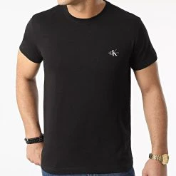 Calvin Klein Jeans Miesten T-paita MONOGRAM T-SHIRT Musta