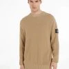 Calvin Klein Jeans Neule, BADGE WAFFLE MIX SWEATER Beige