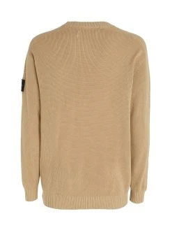 Calvin Klein Jeans Neule, BADGE WAFFLE MIX SWEATER Beige -Makia kauppa calvin klein jeans neule badge waffle mix sweater beige 4 scaled