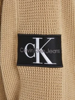 Calvin Klein Jeans Neule, BADGE WAFFLE MIX SWEATER Beige -Makia kauppa calvin klein jeans neule badge waffle mix sweater beige 6 scaled