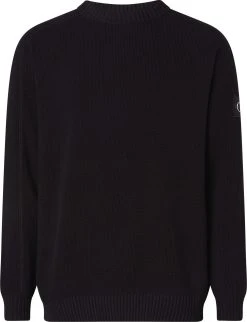 Calvin Klein Jeans Neule, BADGE WAFFLE MIX SWEATER Musta