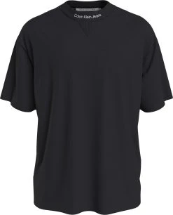 Calvin Klein Jeans T-paita, EMBRO LOGO NECK TEE Musta
