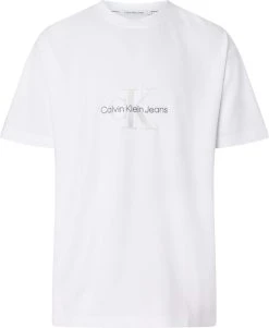 Calvin Klein Jeans T-paita, MONOLOGO OTTOMAN RIB TEE Valkoinen