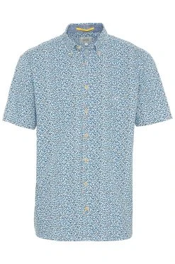 Camel Active Miesten Lyhythihainen Kauluspaita 409211-7S61-44 Sininen Kuosi