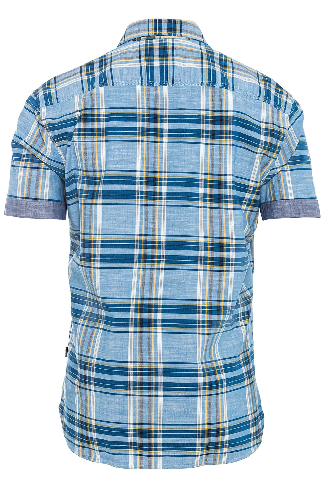 Camel Active Miesten Lyhythihainen Kauluspaita 409234-7S54-44 Sininen Ruutu 2 Camel Active Miesten Lyhythihainen Kauluspaita 409234-7S54-44 Sininen Ruutu - Image 2