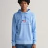 Gant Huppari, SUN FADED GANT USA HOODIE Keskisininen
