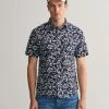 Gant Kauluspaita, FLORAL COTTON LINEN Sininen Kuosi