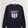 Gant Miesten Collegepaita RETRO SHIELD C-NECK Tummansininen
