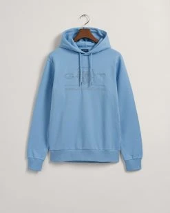 Gant Miesten Huppari TONAL ARCHIVE SHIELD SWEAT HOODIE Keskisininen