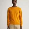 Gant Miesten Neule, Superfine Lambwool Crew Sinapinkeltainen