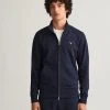 Gant Miesten Neuletakki ORIGINAL FULL ZIP CARDIGAN Tummansininen