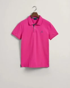 Gant Miesten Pikeepaita, Contrast Collar Pinkki