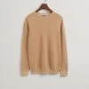 Gant Miesten Puuvillaneule, Cotton Pikee Crew Beige