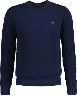 Gant Miesten Puuvillaneule, Cotton Pikee Crew Indigo