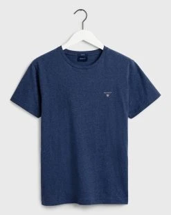Gant Miesten T-Paita, Solid T-Shirt NOS Indigo