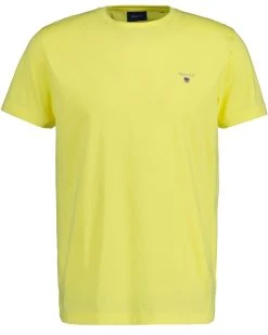 Gant Miesten T-Paita, Solid T-Shirt NOS Keltainen