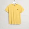 Gant Miesten T-Paita, Solid T-Shirt NOS Kirkkaankeltainen