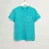 Gant Miesten T-paita SUN FADED SS T-SHIRT Turkoosinsininen