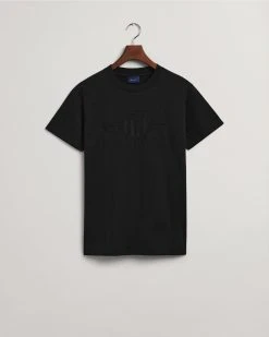 Gant Miesten T-paita, TONAL ARCHIVE SHIELD T-SHIRT Musta
