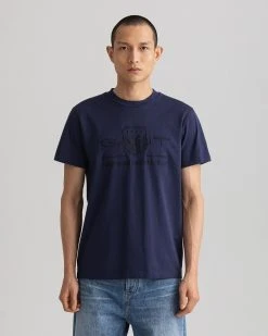 Gant Miesten T-paita, TONAL ARCHIVE SHIELD T-SHIRT Tummansininen
