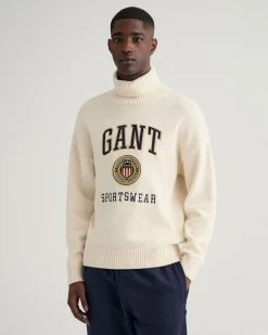 Gant Pooloneulepusero, CREST SHIELD ROLL NECK Luonnonvalkoinen