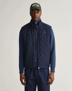 Gant Tikkiliivi, QUILTED WINDCHEATER VEST Tummansininen