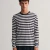Gant Trikoopaita, STRIPED LS T-SHIRT Raidallinen Sininen