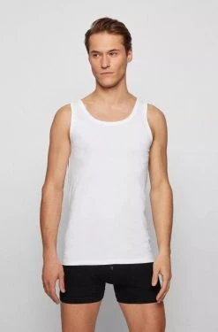 Hugo Boss Miesten Aluspaita HUGO BOSS TANK TOP 100% COTTON Valkoinen