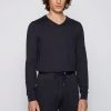 Hugo Boss Miesten Merinovillaneule, Baram-L Merino Tummansininen