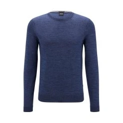 Hugo Boss Miesten Neule Leno-P Slim Tummansininen