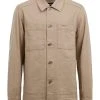 J.Lindeberg Miesten Paitatakki ERIC LINEN STRETCH JACKET Khaki