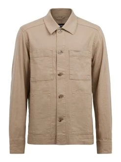 J.Lindeberg Miesten Paitatakki ERIC LINEN STRETCH JACKET Khaki