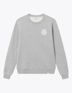 Les Deux Miesten Collegepaita, DARREN SWEATSHIRT Keskiharmaa