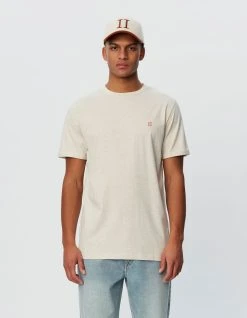 LES DEUX Miesten T-paita K NORREGAARD T-SHIRT Luonnonvalkoinen