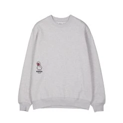 Makia Miesten Collegepaita, MOZZARELLMAN SWEATSHIRT Vaaleanharmaa