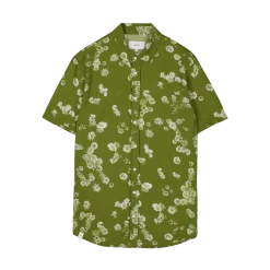 Makia Miesten Lyhythihainen Kauluspaita CLOVER SS SHIRT Vihreä Kuosi